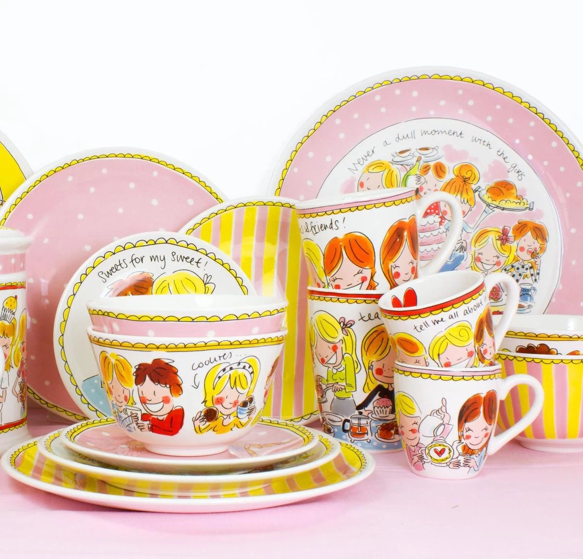 Blond Amsterdam Even Bijkletsen Koektrommel - Blik - 11x20 Cm 5 Blond Amsterdam Even Bijkletsen Koektrommel - Blik - 11x20 Cm - Afbeelding 3