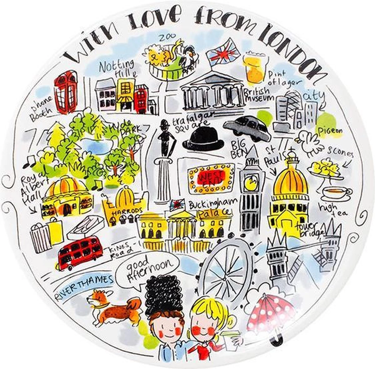 Blond Amsterdam City Londen Bord - Ø 22 Cm 3 Blond Amsterdam City Londen Bord - Ø 22 Cm