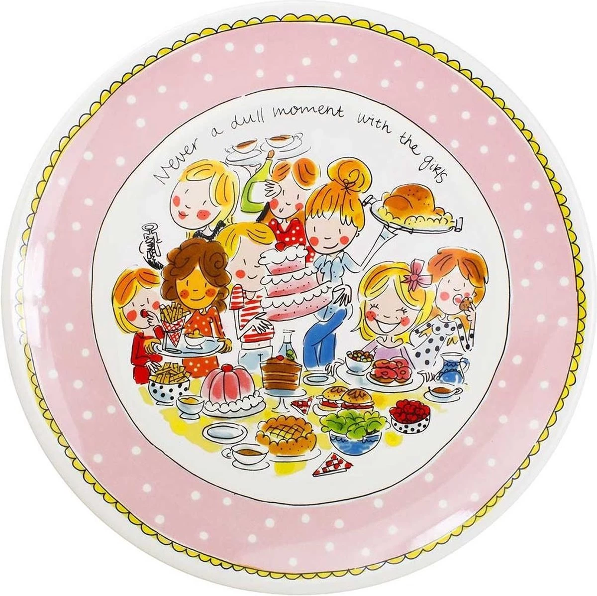 Blond Amsterdam Even Bijkletsen Plat Bord Ø33 Cm - Stip 4 Blond Amsterdam Even Bijkletsen Plat Bord Ø33 Cm - Stip - Afbeelding 2