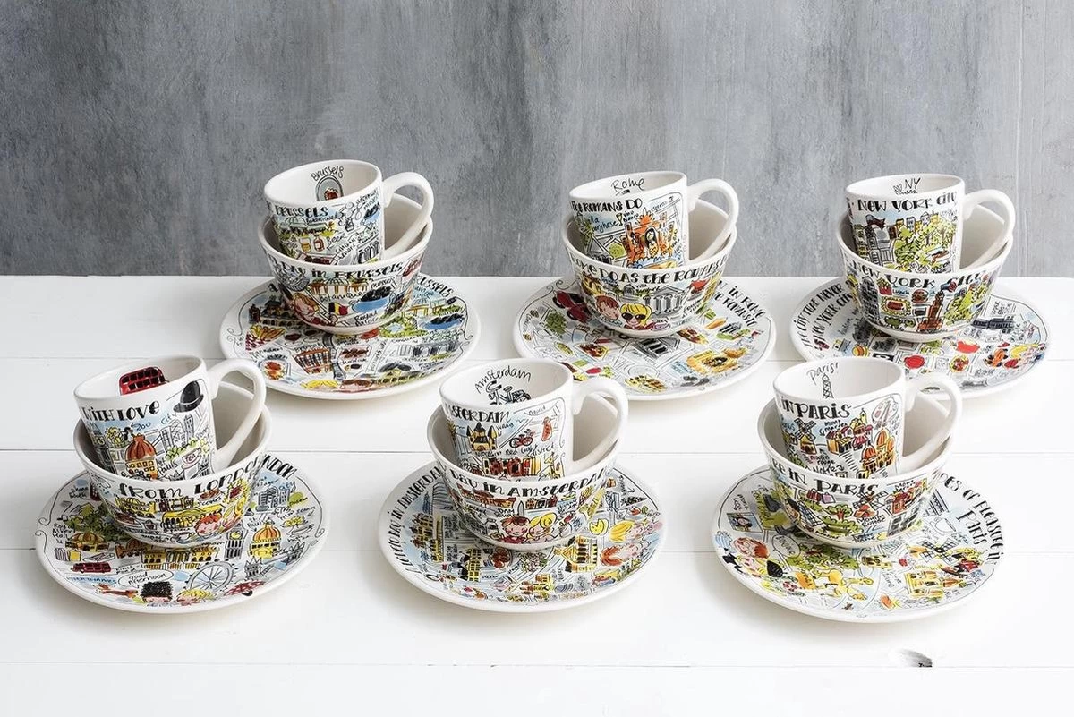 Blond Amsterdam City Londen Bord - Ø 22 Cm 5 Blond Amsterdam City Londen Bord - Ø 22 Cm - Afbeelding 3