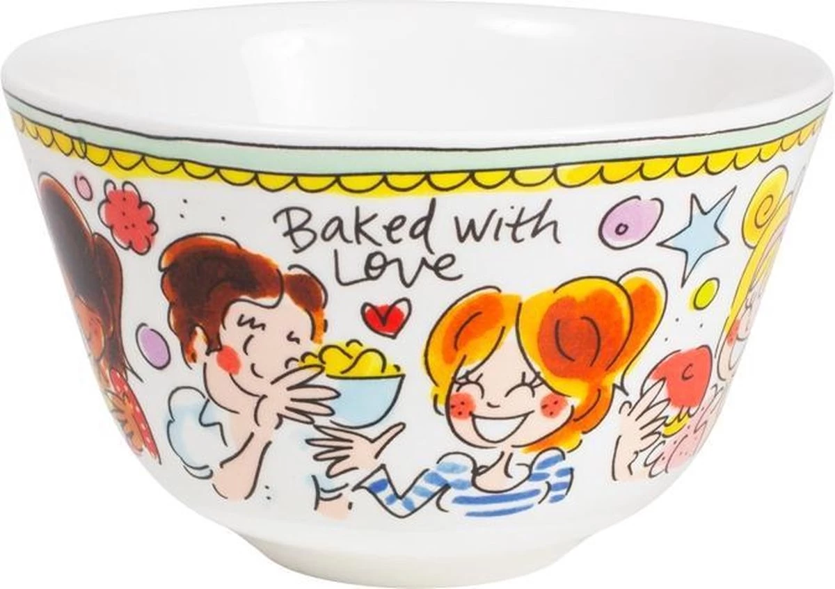 Blond Amsterdam Even Bijkletsen Kom Ø14 Cm - Mint Rand 3 Blond Amsterdam Even Bijkletsen Kom Ø14 Cm - Mint Rand