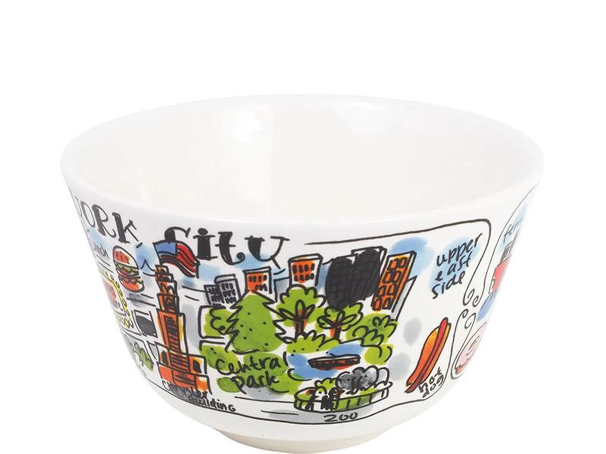 Blond Amsterdam City New York Kom - Ø 14 Cm 4 Blond Amsterdam City New York Kom - Ø 14 Cm - Afbeelding 2