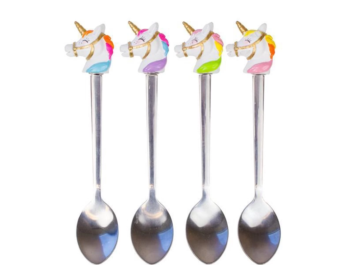 Blond Amsterdam Unicorn Theelepeltjes - 4 Stuks 4 Blond Amsterdam Unicorn Theelepeltjes - 4 Stuks - Afbeelding 2