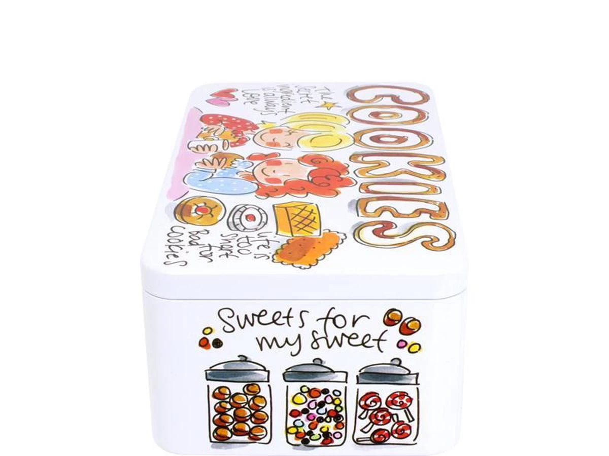 Blond Amsterdam Even Bijkletsen Koektrommel - Blik - 11x20 Cm 4 Blond Amsterdam Even Bijkletsen Koektrommel - Blik - 11x20 Cm - Afbeelding 2