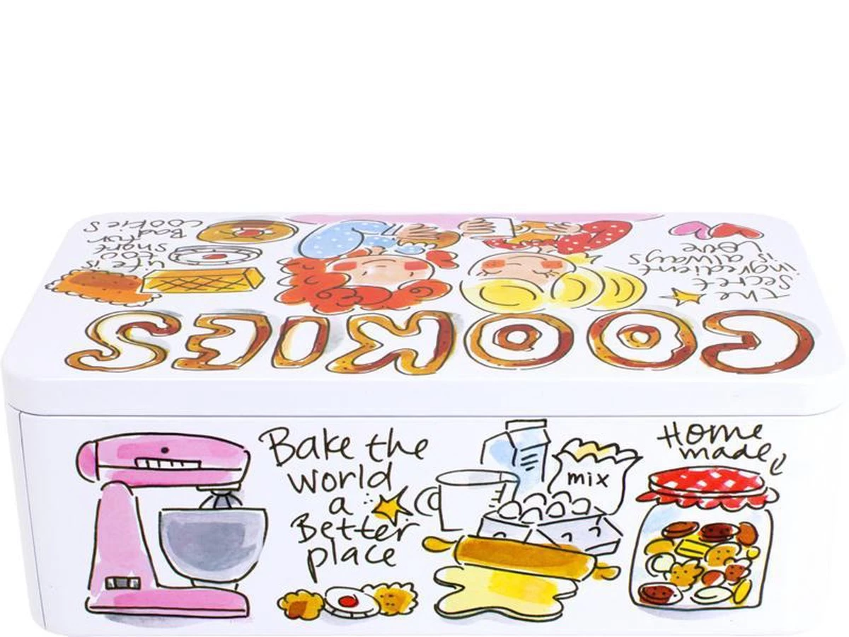 Blond Amsterdam Even Bijkletsen Koektrommel - Blik - 11x20 Cm 7 Blond Amsterdam Even Bijkletsen Koektrommel - Blik - 11x20 Cm - Afbeelding 5