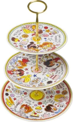 Blond Amsterdam, Even Bijkletsen: Etagere Tea & Cookies, 3 Laags - ∅26cm+∅22cm+∅18 Cm
